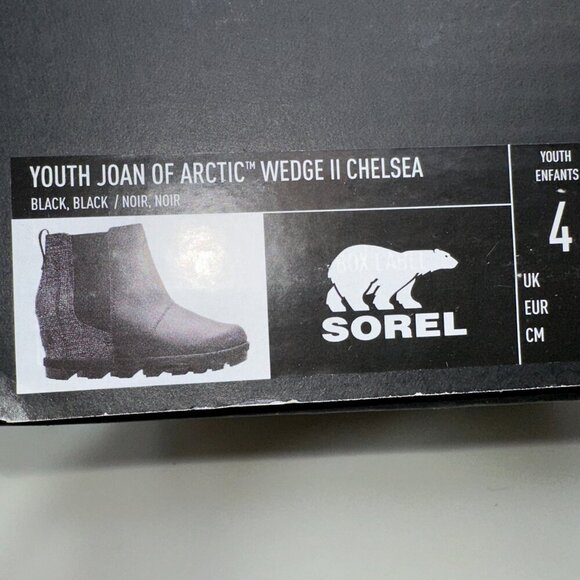 Sorel Joan Of Arctic Wedge II Chelsea Booties Size Youth 4 Quarry Gray - Picture 12 of 13